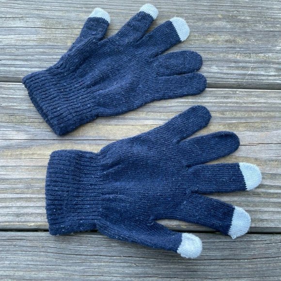 Women Gloves With Touch Screen Friendly Thumb and finger Warm Winter Blue Gloves - Picture 9 of 9